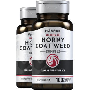 Ultimate Horny Goat Weed Complex, 100 Vegetarian Capsules, 2  Bottles