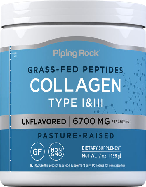 Ultra collagene in polvere Tipo I e III 7 oz 198 g Bottiglia    