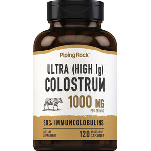 Ultra Colostrum (høy IG) 1000 mg (per dose) 120 Hurtigvirkende kapsler     