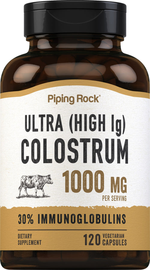 Ultra Colostrum (høy IG) 1000 mg (per dose) 120 Hurtigvirkende kapsler     