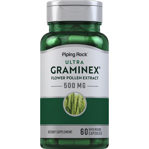 Ultra Graminex-blomsterpollen-ekstrakt  500 mg 60 Hurtigvirkende kapsler     