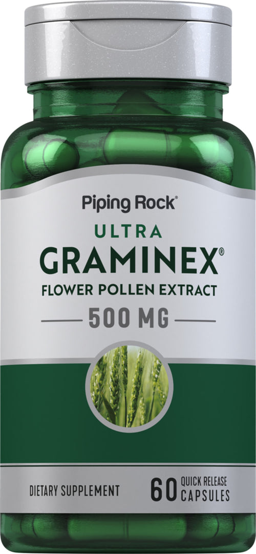 Polen de flores Ultra Graminex Ext  500 mg 60 Cápsulas de liberación rápida     