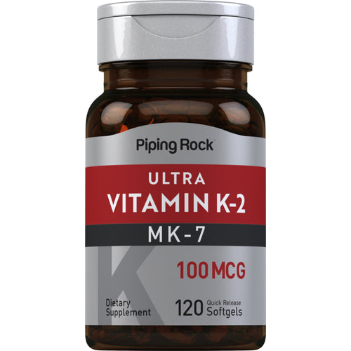 Vitamine K-2 Ultra  MK-7 100 mcg 120 Capsules molles à libération rapide     