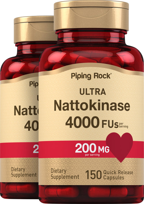 Ultra Nattokinase 4 000 FU-yksikköä 200 mg/annos 150 Pikaliukenevat kapselit ,2 Pulloa   