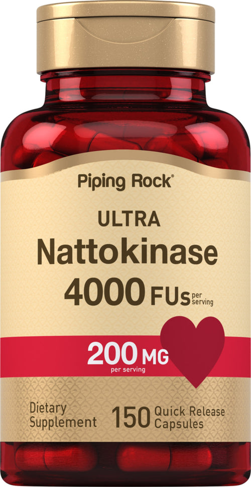 Ultra Nattokinase 4 000 UF 200 mg (par portion) 150 Gélules à libération rapide     