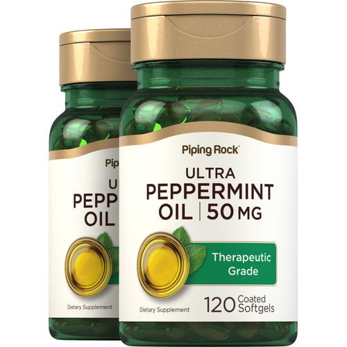 Ultra Peppermint Oil (Enteric Coated), 50 mg, 120 Coated Softgels, 2  Bottles