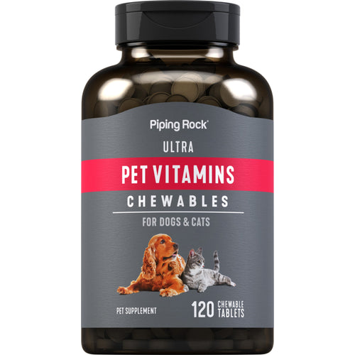 Vitaminas Ultra Pet para cães e gatos 120 Comprimidos mastigáveis       