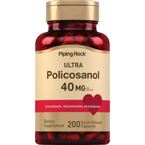Ultra Policosanol, 40 mg (per serving), 200 Quick Release Capsules Bottle