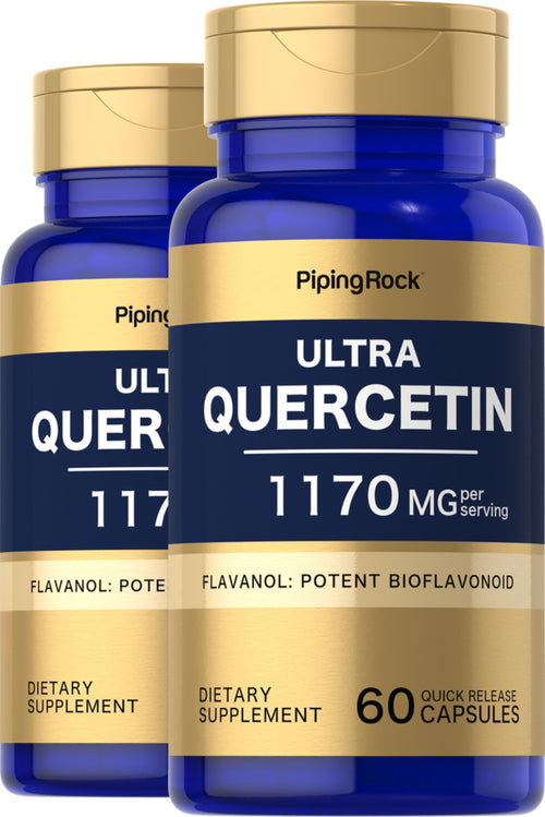 Ultra Quercetin plus zink-kompleks  1170 mg (pr. dosering) 60 Kapsler for hurtig frigivelse ,2 Flasker   