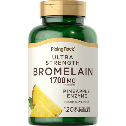 Bromelaina o wzmocnionej sile  1700 mg (na porcję) 120 Kapsułki o szybkim uwalnianiu     