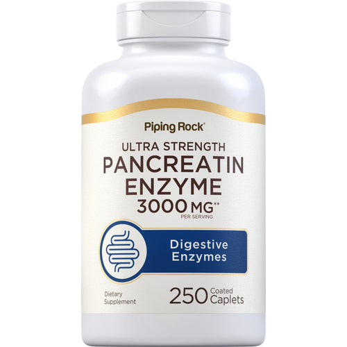Ultra Strength Pancreatin Enzyme  3000 mg (ต่อการเสิร์ฟ) 250 แคปเล็ทเคลือบ     