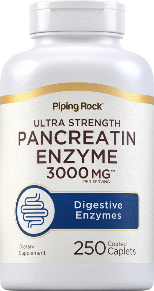 Ultra sterk pancreatine-enzym  3000 mg (per portie) 250 Gecoate capletten     