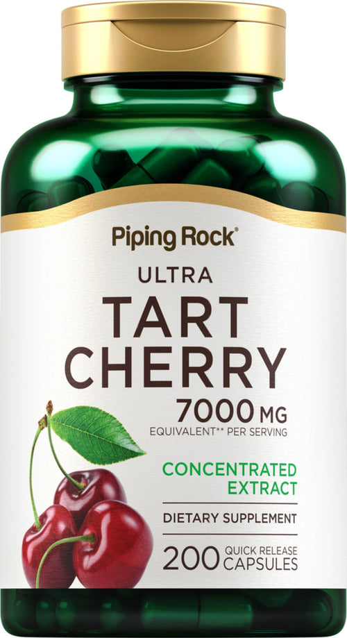 Ultra Sur-kirsebær  7000 mg (pr. dosering) 200 Kapsler for hurtig frigivelse     