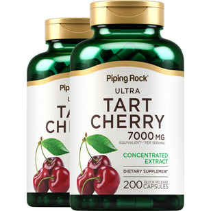 Ultra Tart Cherry, 7000 mg (per serving), 200 Quick Release Capsules, 2  Bottles