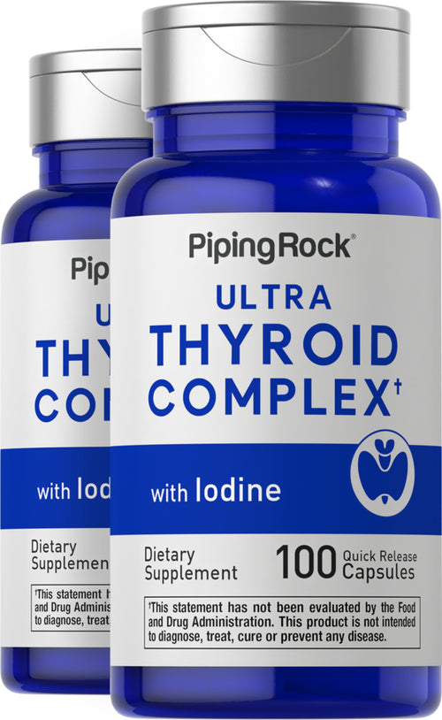 Complejo ultra para la tiroides  100 Cápsulas de liberación rápida 2 Botellas/Frascos