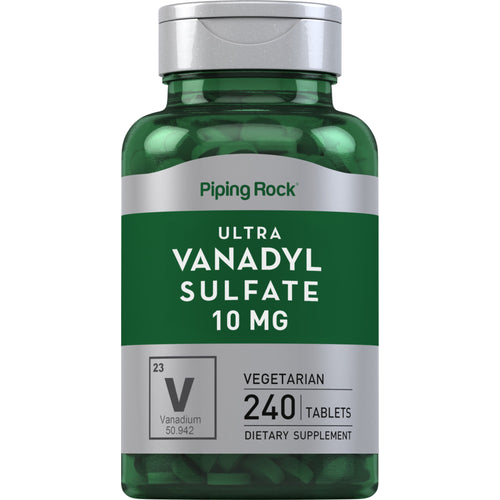 Ultra Vanadyl Complex (Vanadium), 10 mg, 240 Vegetarian Tablets Bottle