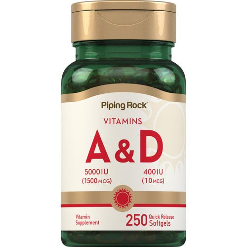 Vitamina A şi D3 A-5000 IU D-400 IU 250 Geluri cu eliberare rapidă       