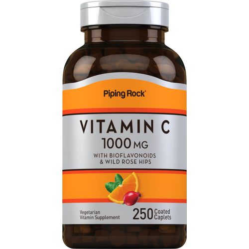Vitamine C 1000mg met bioflavonoïden & rozenbottel 250 Gecoate capletten       