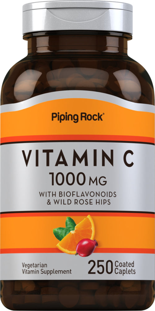 Vitamina C 1000mg cu bioflavonoide şi fructe de măceş 250 Tablete cu înveliş solubil protejate       