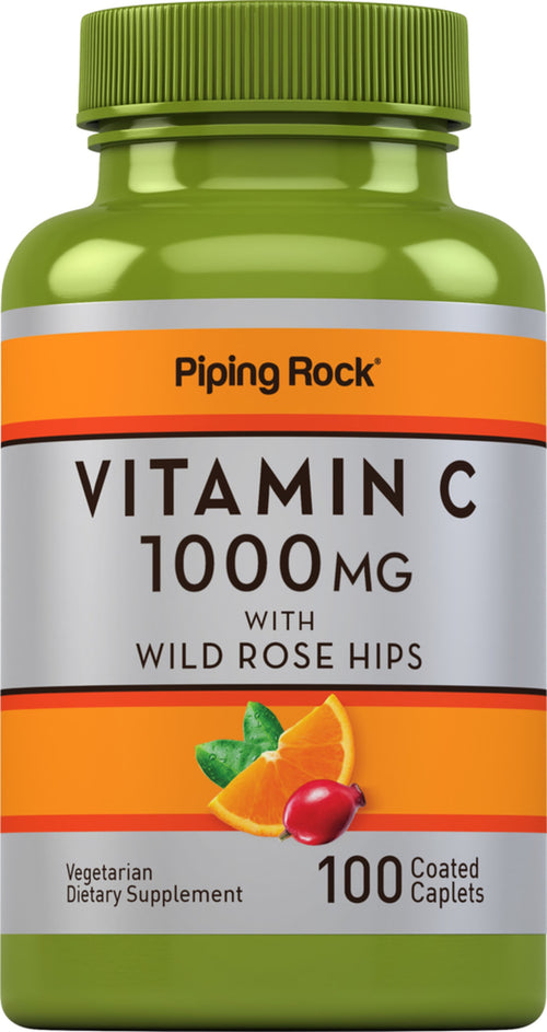 Vitamina C 1000 mg com quadris de rosa selvagem 100 Comprimidos oblongos revestidos    