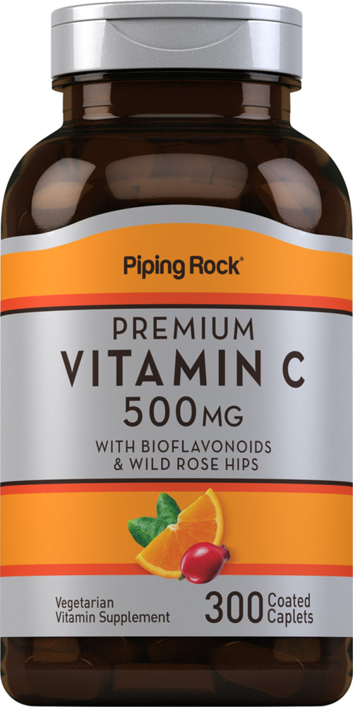 Vitamin C 500mg mit Bioflavonoiden u. Hagebutten 300 Überzogene Filmtabletten       