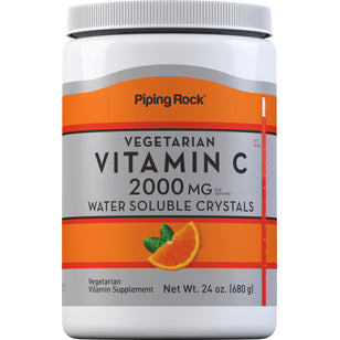 Vitamina C pura em pó 5000 mg (por dose) 24 oz 680 g Frasco  