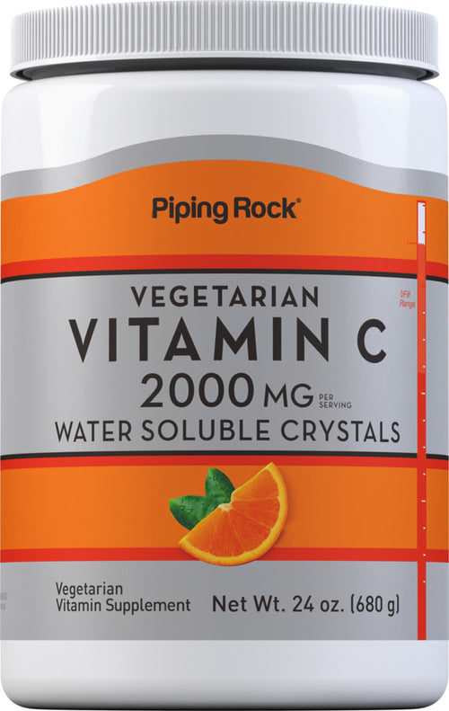Vitamina C pura em pó 2000 mg (por dose) 24 oz 680 g Frasco