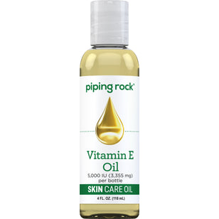 Óleo para a pele de Vitamina E natural pura -  5000 IU 4 fl oz 118 ml Frasco  