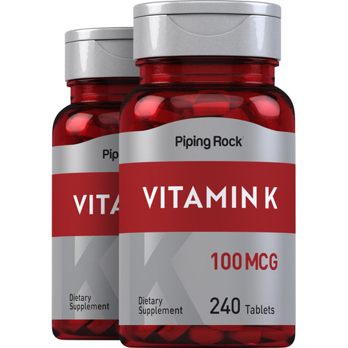 Vitamin K, 100 mcg, 240 Tablets, 2  Bottles