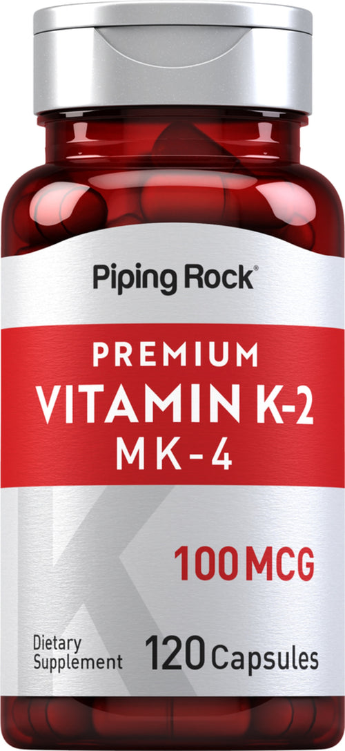 K-2-vitamin med MK-4,  100 mcg 120 Kapsler