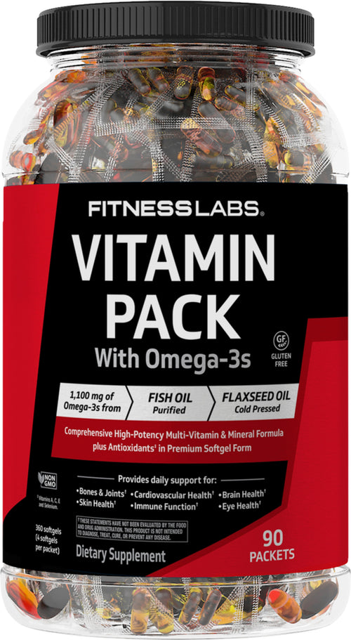 Vitamin Pack ที่มีส่วนผสมของโอเมกา-3 90 กล่องเล็ก       