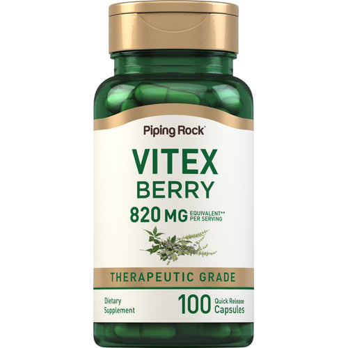 Vitex (fruta del árbol casto)  820 mg 100 Cápsulas de liberación rápida     