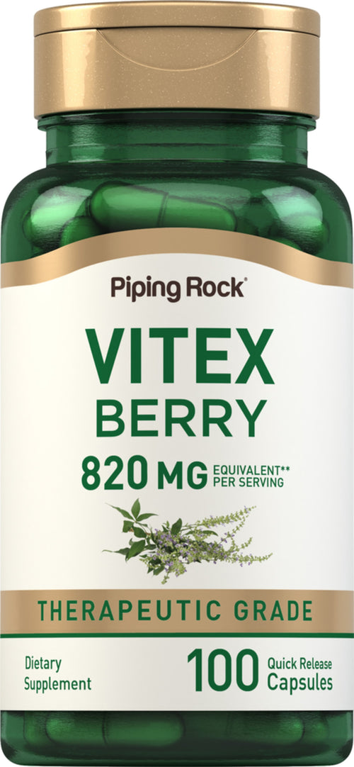 Vitex (Kyskhedstræbær)  820 mg 100 Kapsler for hurtig frigivelse     