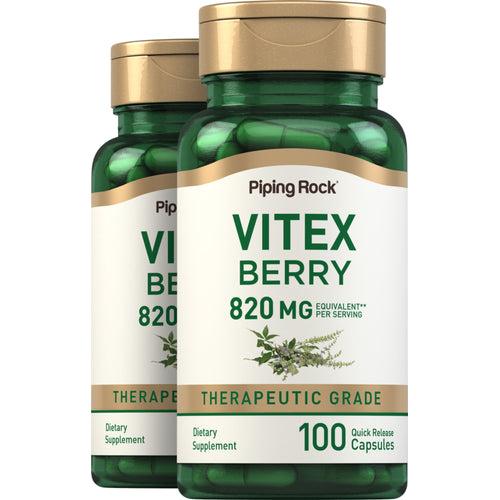 Vitex (Chasteberry Fruit), 820 mg, 100 Quick Release Capsules, 2  Bottles