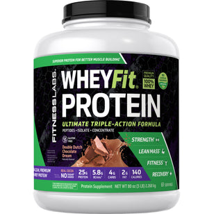 WheyFit Protein (natürliche Schokolade) 5 Pfund 2.268 Kg Flasche    