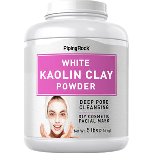 White Kaolin Clay Powder, 5 lbs (2.26 kg) Bottle