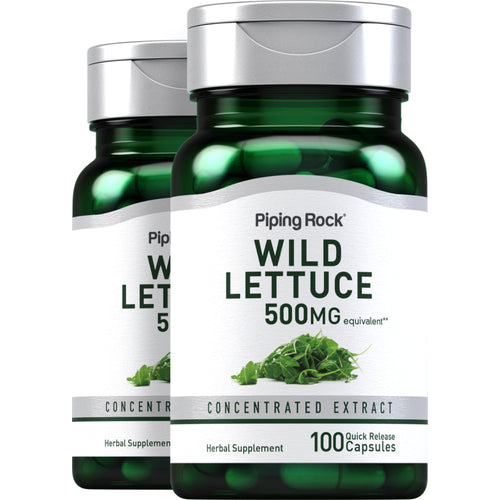 Wild Lettuce, 500 mg, 100 Quick Release Capsules, 2  Bottles