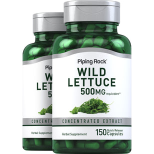 Wild Lettuce, 500 mg, 150 Quick Release Capsules, 2  Bottles