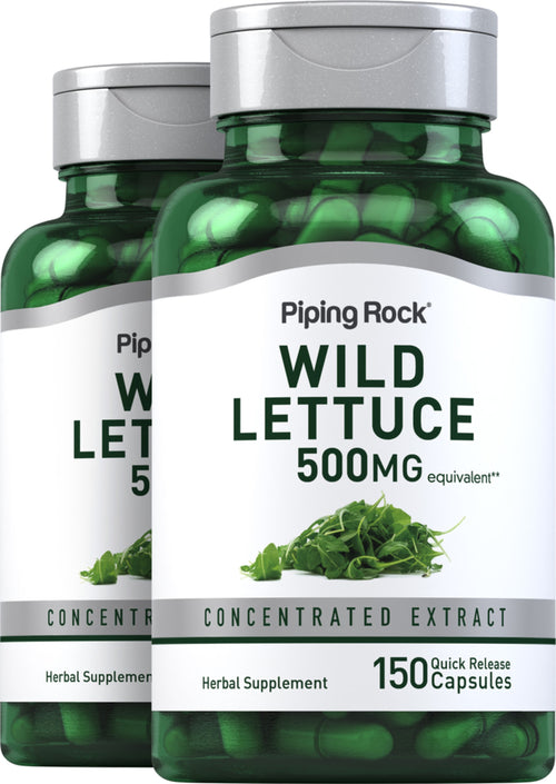 Wild Lettuce, 500 mg, 150 Quick Release Capsules, 2  Bottles