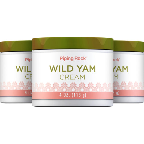 Wild Yam Cream, 4 oz (113 g) Jar, 3  Jars