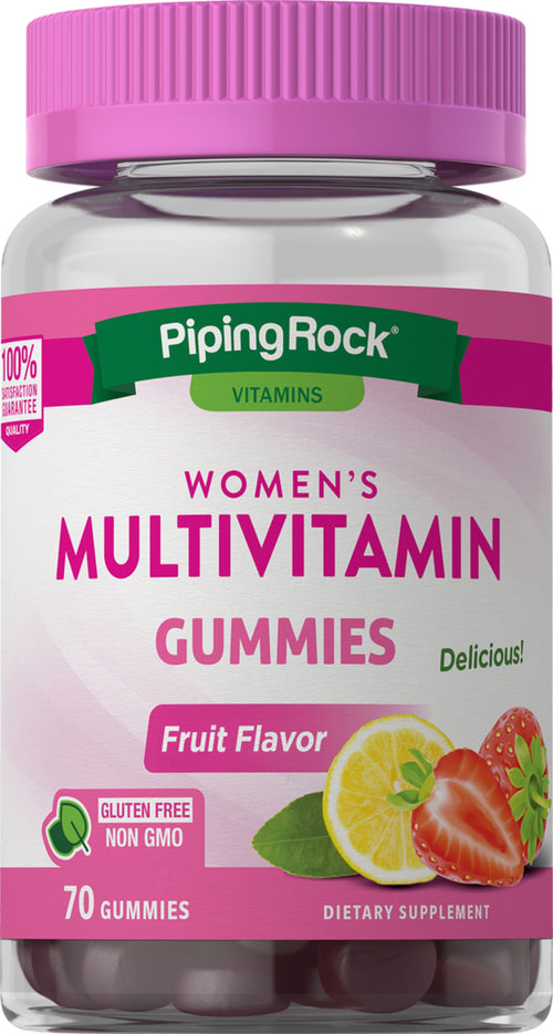 Gommes multivitamines pour femmes (arôme naturel de fruits),  70 Gommes gélifiées