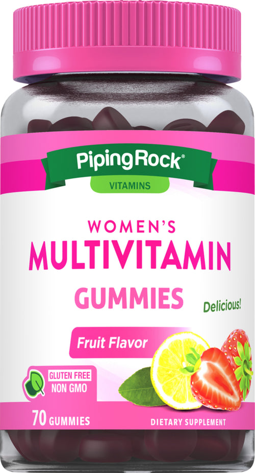 Gommes multivitamines pour femmes (arôme naturel de fruits),  70 Gommes gélifiées
