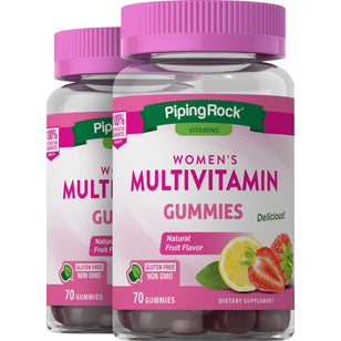 Women's Multivitamin Gummies (Natural Fruit Flavor), 70 Gummies, 2  Bottles