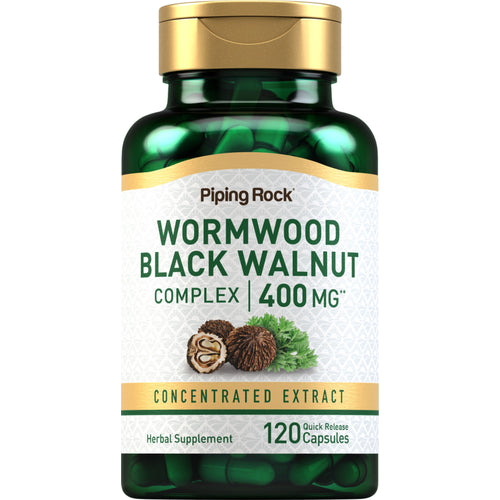 Wormwood Black Walnut Complex  400 mg 120 แคปซูลแบบปล่อยตัวยาเร็ว     