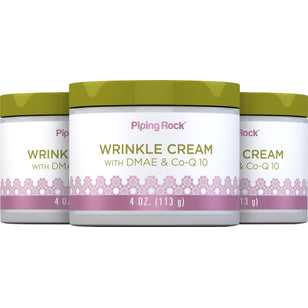 Wrinkle Cream with DMAE & Co-Q-10, 4 oz (113 g) Jar, 3  Jars
