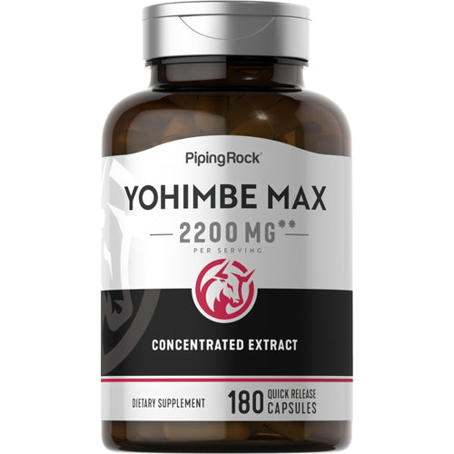 Super Yohimbe Max 2200 2200 mg (pro Portion) 180 Kapseln mit schneller Freisetzung     
