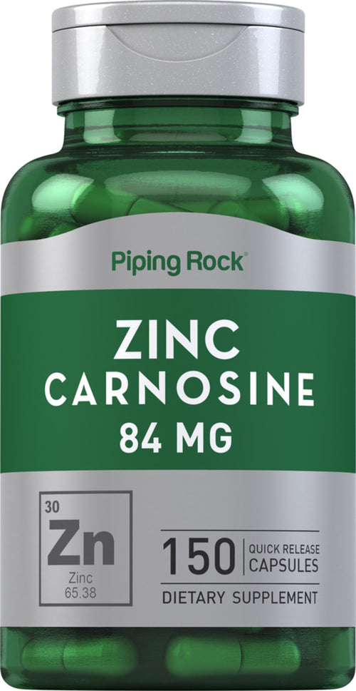 Carnosina de Zinco 84 mg 150 Cápsulas de Rápida Absorção     