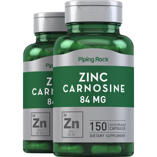 Zinc Carnosine, 84 mg, 150 Quick Release Capsules, 2  Bottles