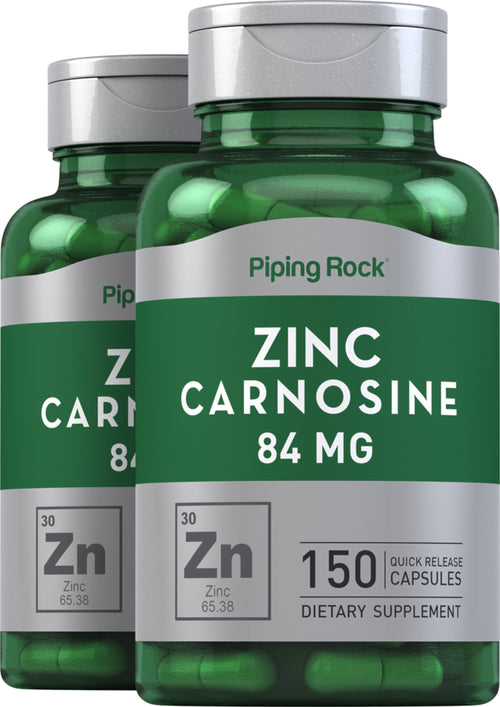 Zinc Carnosine, 84 mg, 150 Quick Release Capsules, 2  Bottles