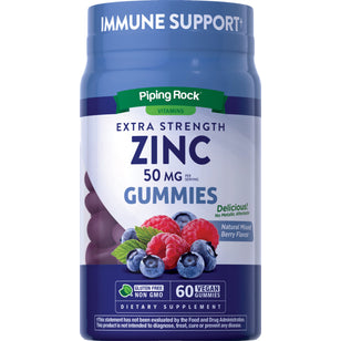 Zinc Gummies (Mixed Berry), 50 mg (per serving), 60 Vegan Gummies
